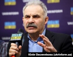 Голова Державної служби України з етнополітики та свободи совісті Віктор Єленський під час пресконференції на тему: «Нічого святого: воєнні злочини російських окупантів проти релігійних громад та священнослужителів». Київ, 24 січня 2024 року