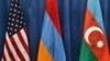 Armenia- Flags of US, Armenia, Azerbaijan, undated