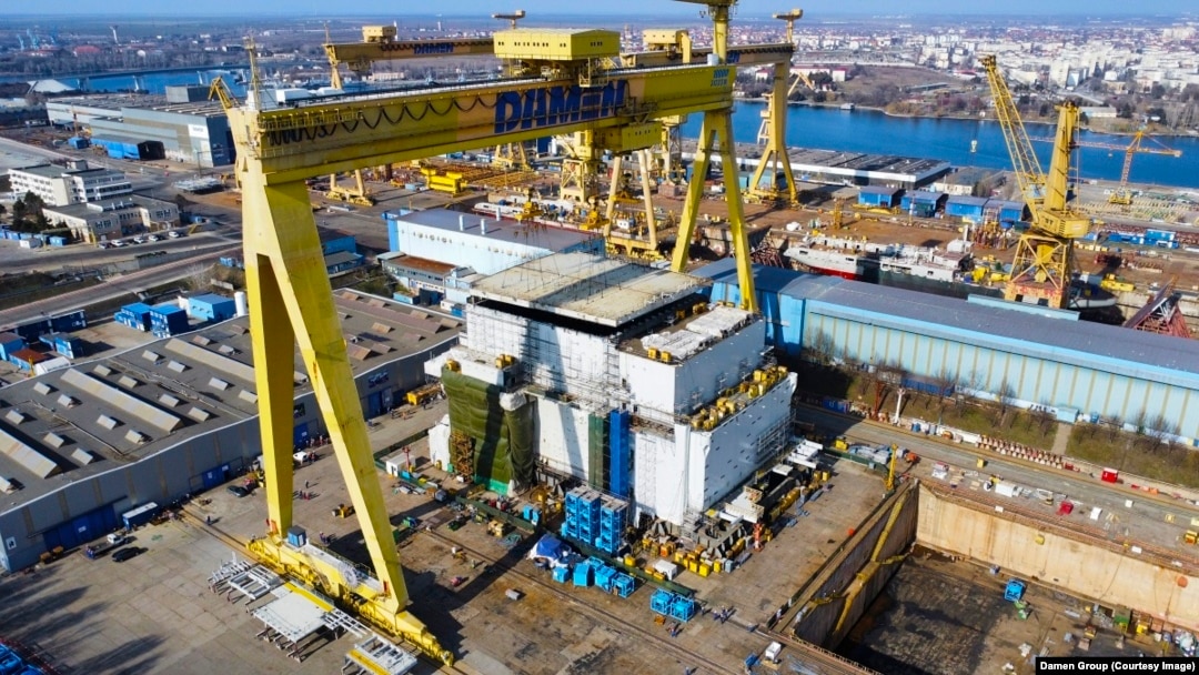 Din noiembrie și până în martie a fost foarte multă liniște în incinta șantierului naval Damen Mangalia: nicio navă nu a fost reparată sau construită.