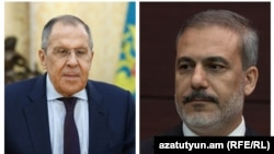Ռուսաստանի և Թուրքիայի արտգործնախարարներ Սերգեյ Լավրով և Հաքան Ֆիդան