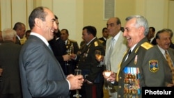 Armenia -- An archive photo of former President Robert Kocharian and Former Defense Minister Mikael Harutiunian, undated