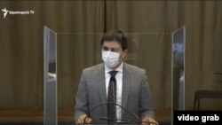 Представитель Армении Егише Киракосян в Международном суде ООН, Гаага, 14 октября 2021 г.