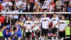 Sa utakmice Njemačka-Hrvatska, koja je završena pobjedom Hrvatske 2:1.