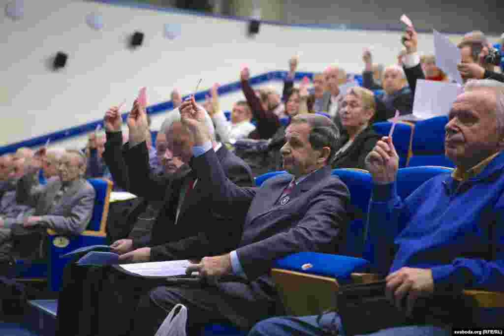  Галасаваньне за папраўкi ў тэкст маніфэсту