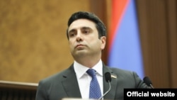 Armenia - Speaker Alen Simonian chairs a session of the National Assembly, September 13, 2021.