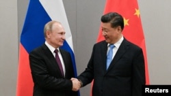 Владимир Путин менен Си Цзиньпин, Бразилия, 13-ноябрь 2019-жыл.