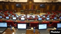 Armenia - Empty seats in the Armenian parliament, Yerevan, December 4, 2018.