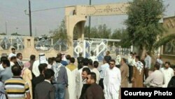 صحنه‌ای از اعتراضات اخیر شهروندان عرب ایران در اهواز