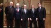 Сопредседатели Минской группы ОБСЕ и министр иностранных дел Армении Зограб Мнацаканян (в центре) (архивная фотография)