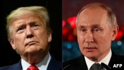 Доналд Трамп ва Владимир Путин.