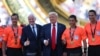 Доналд Трамп, раиси ҷумҳури Амрико ва Ҷанни Инфантино, президенти ФИФА