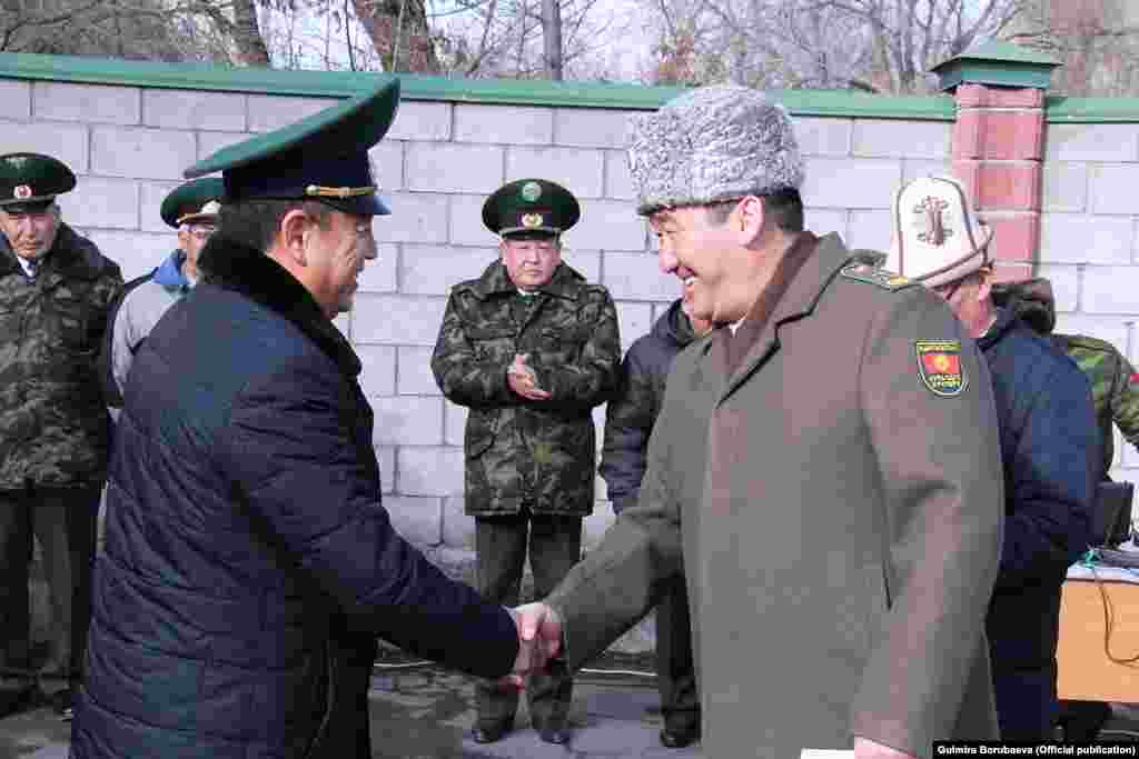 14-февралдагы иш-чараларда Чек ара кызматынын башчысы Уларбек Шаршеев Ооган согушуна катышып келгендерге амандык тиледи. 