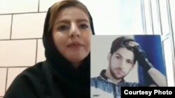 فرزانه انصاریفر با عکسی از برادر خود، فرزاد که در اعتراضات آبان ماه کشته شد