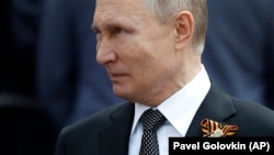 Президент Росії Володимир Путін під час параду в Москві, 9 травня 2019 року