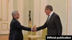 Armenia/Russia - Armenian President Serzh Sarkisian receives Russian Foreign Minister Sergei Lavrov, Yerevan,21Nov,2017
