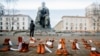 Belarus - Belarusian initiative "March, baby" held an action against domestic violence against women. Minsk, 10Dec2019
