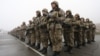 Armenia - Armenian army soldiers are lined up at a military base in Tavush province, 2Dec2016.