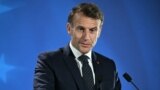 France's President Emmanuel Macron holds a press conference after working sessions at the European Council in Brussels on June 26, 2025.