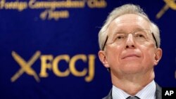 Japan - Russian Ambassador to Japan Mikhail Galuzin pauses as he speaks during a news conference at the Foreign Correspondents' Club in Tokyo, November 11, 2022.