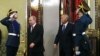 Президент России Владимир Путин и президент Узбекистана Ислам Каримов во время встречи в Кремле. Москва, 15 апреля 2013 года.