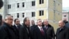 Armenia -- President Serzh Sargsian visits a construction site in Gyumri, 24Mar2011