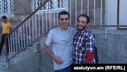 Armenia - Opposition activist Vahagn Ghumashian is released from the Nubarashen prison in Yerevan, 14Sept, 2016