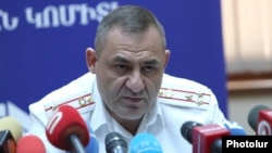 Armenia -- Yura Ivanyan, a senior official from the Investigative Committee, at a news conference in Yrevan, August 26, 2019.