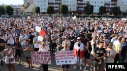 Акцыя пратэсту шахтараў у Салігорску 17 жніўня 2020 году