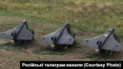 Расейския дроны тыпу «Гербера», якімі атакуюць Украіну. Ілюстрацыйнае фота