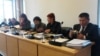 Кыргызстандан барган делегация Адам укугун коргоо комитетинде отчет берүүдө. (Укук коргоочу Дмитрий Кабактын сүрөтү)